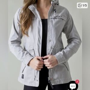 Kimes Ranch Women's Gray Hooded Jacket.